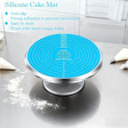 12 Inch Aluminium Rotating Cake Stand Turntable, Cake Decorating Kit Supplies with Icing Piping Tips, Frosting Spatulas, Pastry Bags, Scrapers and Other Cake Decorating Tools (85Pcs)