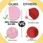 Exquisite 66% Thicker Premium Plastic Table Cloth Rectangle Table Cover 0.5 Mil 12 Pack Pink Table Cloth 54 Inch x 108 Inch Disposable Tablecloth Won't Tear Easily Like Cheap Thin Brands
