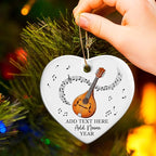 Custom Mandolin Player Christmas Ceramic Ornament 2025, Personalized Mandolin Xmas Ornament with Text Name & Year, Musical Instrument Christmas Tree Ornaments, Gift for Men Women Mandolinist