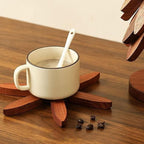 Natural Wood Tree Trivet Set, 𝐍atural Tree Trivet Set - 4 Wooden Trivets,4 Wooden 𝐓rivets & 1 Stand Like a Christmas Trees,for Hot Dish,Pot,Bowl,Teapot,Hot Pot Sets (Walnut Finish 3 Trivets,2set)