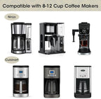 100 Count Coffee Filters #4, ONIOU Number 4 Cone Coffee Paper Filters 8-12 Cup Unbleached, Natural Coffee Filters 4 Cone Paper for Ninja Cuisinart Coffee Makers