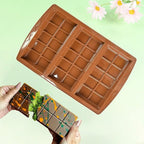 1 Pc Chocolate Bar Mold, 10 Snap 4/5 Inch Deep Large Chocolate Mould Silicone Break Apart Thick Silicone Molds for Candy, Dubai Pistachio, Snacks and Desserts