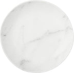 Carlisle FoodService Products Ridge Reusable Plastic Plate Dinner Plate for Home and Restaurant, Melamine, 10.5 Inches, Marble, (Pack of 12)