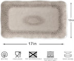 Vintage Melamine Serving Platters, Set of 2, 17'' x 10'' 100% Melamine And BPA Free Farmhouse Large Serving Trays. Warm Gray