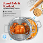 SUNHOUSE 2-Tier Stainless Steel Steamer Pot with Lid - Larger 5.5 QT Steamer & 3.8 QT Stockpot Base - Induction Ready, Compatible with All Cooktops - Multipurpose for Vegetables & Dumplings