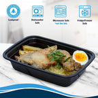 Ruthy's Outlet Meal Prep Containers W/Lids -Square Food Storage – BPA-Free| Stackable | Microwave | Freezer & Dishwasher Safe | Reusable Lunch Bento Box Portion Control & Planning (100 Pack, 32 oz)
