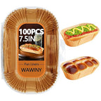 100 Pack 7.5 Inch Loaf Pan Liners, Non-Stick Cake Baking Sheets, Unbleached & Greaseproof Baking Paper for Cookies, Cupcakes, Bread.