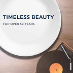 Corelle Vitrelle 18-Piece Service for 6 Dinnerware Set Triple Layer Glass and Chip Resistant, Lightweight Round Plates and Bowls Set, City Block