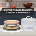 12 Inch Cake Carrier with Lid & Handle BPA-Free Cake Transport Container, Includes Insulated Bag, Cupcake & Pie Holders for Secure Dessert Delivery (Fits 7" Tall Cakes) (Grey)
