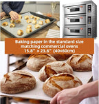 16x24 Inch - 2000 Sheets Commercial Baking Parchment Paper | Industrial Grade, 428°F Bulk Food-Safe Oven Paper for Bakeries, Restaurants, Food Processing (White 15.8"×23.6"(40×60cm) 2000 sheets)