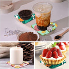 Cup Shape Coaster Resin Mold Silicone Epoxy Casting Mold for Cup Mat Agate Coaster Mold Wine Glass Holder Home Decoration DIY Craft Project