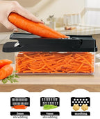 Vegetable Chopper Mandoline Onion Slicer - Multifunctional Food Cutter with Container, Pro Mandoline Slicer, Dicer Cutter, Kitchen Gadgets & Home Essentials