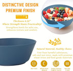 Homienly Wheat Straw Bowls - 36 Oz Soup Bowl Set 6 Unbreakable Dinnerware, Microwave and Dishwasher Safe Bowls, Alternative to Plastic Bowl Reusable, Bowls for Kitchen, Soup, Dinner, Pho(Navy Blue)