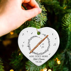 Customized Text Name & Year Bassoon Christmas Ornament, Bassoon Musical Instrument Ceramic Ornament for Xmas Tree, Personalized Music Lover Christmas Tree Ornaments 2025, Gift for Bassoonist