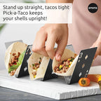 OTOTO Pick-a-Taco Taco Holders Set of 2 - Cool Kitchen Gadgets, Cute Kitchen Accessories, Taco Tray, Taco Shell Holder, Taco Stand, Cards White Elephant Gifts, Kitchen Gifts, Funny Gifts