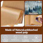 100PCS Thickened Precut Parchment Paper Sheets, 16×24 In Heavy Duty Non-Toxic Oven Liners for Bottom of Oven for Baking, Grilling, Steaming, Non-Stick & Comes in Convenient Packaging, Brown