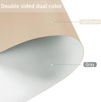 Leather Desk Mat,1.8mm Thick,15.75x63 Inch Desk Cover,Desk Protector Mat,Dresser Cover Top,Dresser Top Cover,Dresser Top Protector,Desk Covers On Top of Desks(Light Brown+Gray,15.75x63)