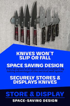 Dalstrong Magnetic Knife Holder Wall - Satin Finish 201 Stainless Steel - Knife Magnetic Strip - Elegant Design - 18" x 2" - Powerful Magnet Kitchen Bar - Easy to Mount - Securely Display your Knives
