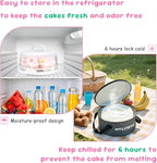 Cake Carrier With Lid And Handle, Bpa-Free Cake Holder With Lid For 10 Inch Round Cake Carrier With 10 pcs Round Golden Cake Boards And Portable Insulated Bag（White）