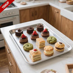 TENUP 6 Pack Aluminum Full Sheet Pan, 26" x 18" Heavy Duty Commercial Baking Tray Reinforced Rim, Warp-Resistant Rust-Free