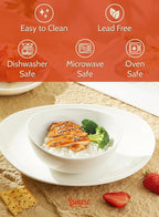 Sweese 18 oz Medium White Porcelain Bowls - Set of 6 Cereal, Soup, Rice & Salad Bowls, Ceramic Serving Bowls for Everyday Use