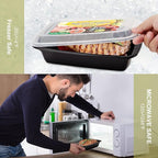15 Pack Meal Prep Containers Reusable 24oz, Plastic Food Prep Containers, Leakproof To Go Food Containers with Lids, BPA-Free, Microwave/Dishwasher/Freezer Safe
