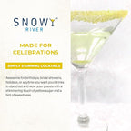 Snowy River Yellow, Cocktail & Margarita Sugar Rimmer - Vibrant Naturally Colored Sugar for Cocktail Rimming, Baking & Decorating, Medium Crystal - 4oz