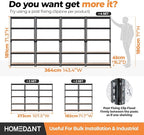 HOMEDANT 5 Tier Storage Shelves Adjustable Laminated Boltless Garage Metal Shelving Unit Heavy Duty Utility Rack Shelf Warehouse Pantry Closet Kitchen 35.9" W x 16.2" D x 71.3" H 1Pack