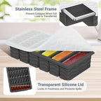 1/2 Cup Silicone Freezer Molds with Lid, 2-Pack Silicone Freezer Trays for Soup, Sauce & Broth – Meal Prep Containers, Large Ice Cube Tray, Oven & Dishwasher Safe