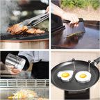 Griddle Accessories BBQ Grill Set - 20pcs Stainless Steel Barbecue Tools Kit for Blackstone with Griddle Spatula Basting Cover Grill Mats Carry Bag for Camping,Flat Top Camp Chef Utensil