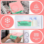 Bento Box for Kids - Leak-Proof Bento Lunch Box with Insulated Thermos Food Jar - 4 Compartments, 1 Removable Divider, 1Spoon, 1 Fork - Dishwasher Safe, BPA-Free (Light pink)