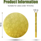 10-Pack Round Gold Cake Drum Board 10 Inch Sturdy 1/2 Inch Thick Full Wrap Edge Cake Base for Heavy Tiered Cakes(10" Gold)