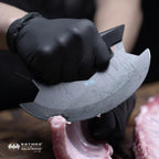 Dalstrong Ulu Chef Knife -7 inch-BATMAN™ Shadow Black Edition-High Carbon Steel BlackTitanium Coated Paring Knife, Mincing, Slicing Meat&Herb-G10 Handle-Sheath Cover