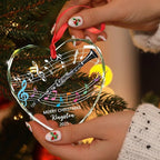 Customized Text Year Name Clarinet Glass Xmas Ornament, Personalized Clarinet Lover Christmas Ornaments Gift for Women Men Friends Besties Coworker, Unique Clarinetist Glass Christmas Ornament 2025