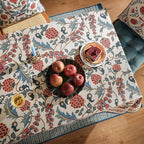 patdrea Designer Vintage Linen Tablecloth for Rectangle Table,French Soft Durable Floral Tablecloths,Colorful Table Cover for Kitchen Dining,Parties,Christmas,Thanksgiving,Party,55"x87"-Puno