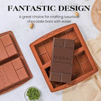 1 Inch Chocolate Bar Mold Deep Dubai Stuffed Chocolate Molds Silicone Large Break Apart Candy Molds (1 Pc)