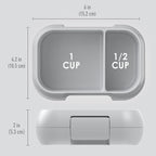 Bentgo Kids Snack - 2 Compartment Leak-Proof Bento Box Container for Snacks and Small Meals, Easy-Open Latch, Dishwasher Safe, BPA-Free for School, Daycare, & Sports - Ideal for Ages 3+ (Gray)