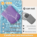 10 OZ Thick Candle Jars for Making Candles 15 Pcs, Empty Jars with Wood Lids for Candle Making, Sample Container, Frosted Purple