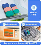 2 Cup and 1 Cup Silicone Freezer Trays with Lid 6 Pack Silicone Freezer Molds soup freezer containers Make 6 Perfect Soups, Broths, Stews, Sauces, Curries (Multicolor 6 Pack)