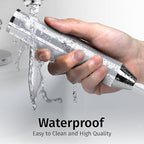 Zulay Kitchen Lux Rechargeable Milk Frother Handheld - Powerful 2-Speed Motor, Fully Waterproof, 2000mAh Battery - Drink Mixer For Latte, Cappuccino, Matcha, Protein Powder - Silver