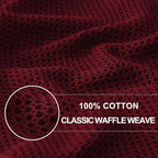 Homaxy 100% Cotton Waffle Weave Kitchen Dish Cloths, Ultra Soft Absorbent Quick Drying Dish Towels, 12 x 12 Inches, 8-Pack, Burgundy