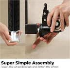 HOMEDANT House 5-Tier Metal Rolling Cart Shelf Rack Casters Heavy Duty Laminated Wheel Shelving Unit Adjustable Utility Storage Shelves Organizer Shelf Kitchen Garage 36.2" W x 16.5" D x 69.5" H 3Pack