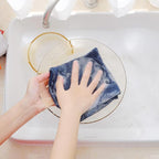 Homaxy 100% Cotton Waffle Weave Kitchen Dish Cloths, Ultra Soft Absorbent Quick Drying Dish Towels, 12 x 12 Inches, 8-Pack, Navy Blue