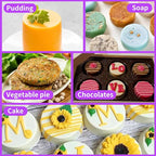 12 Cavity Silicone Chocolate Cookie Molds, Chocolate Covered Cake Molds, Baking Molds for Mini Cakes, Jelly - 2 pcs