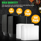 Meal Prep Container, 90 Pack 32 oz Food Storage Containers with Lids, Disposable Bento Box Reusable Plastic Lunch Box, BPA Free Take-Out Box Microwave Dishwasher Freezer Safe