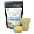 Snowy River Gold, Cocktail & Margarita Sugar Rimmer - Vibrant Color Glass Rimming Sugar with Medium Crystal Texture - 4oz