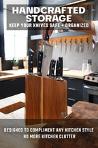 Dalstrong Knife Set Block - 8 Piece - Gladiator Series - German High Carbon Steel Kitchen Knife - Premium Food-Grade Black ABS Polymer Handles - NSF Certified