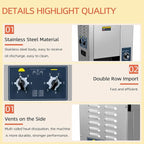 Hakka Commercial Burger Machine, Vertical 2000W Chain Type Automatic Unlimited Electric Bun Toaster for Fast Food Restaurant Grilling Browning EGO 1400 Slices/Hour