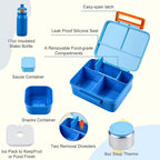 Bento Lunch Box for Kids with 8oz Soup Thermo, Leak-proof Lunch Food Containers with 5 Compartment, Insulated Lunch Bag & 17oz Stainless Steel Water Bottle for School, Trvael