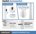 HOMEDANT 5 Tier Laminated White Boltless Metal Shelving Unit Adjustable Garage Storage Utility Rack Heavy Duty Shelves Organization Multipurpose Shelf Warehouse Pantry 28" W x 12.3" D x 59.5" H 1Pack